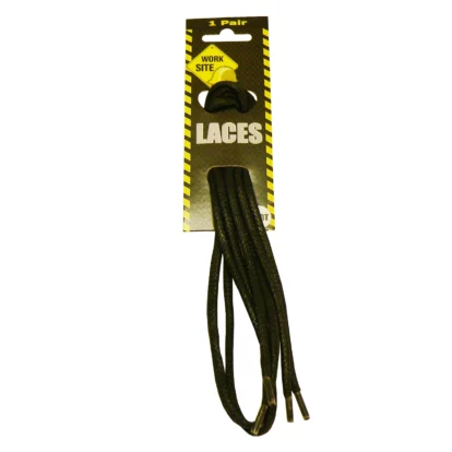 Work Site Laces Black Wax Laces