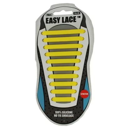 Yellow Flat Easy Laces - Adults