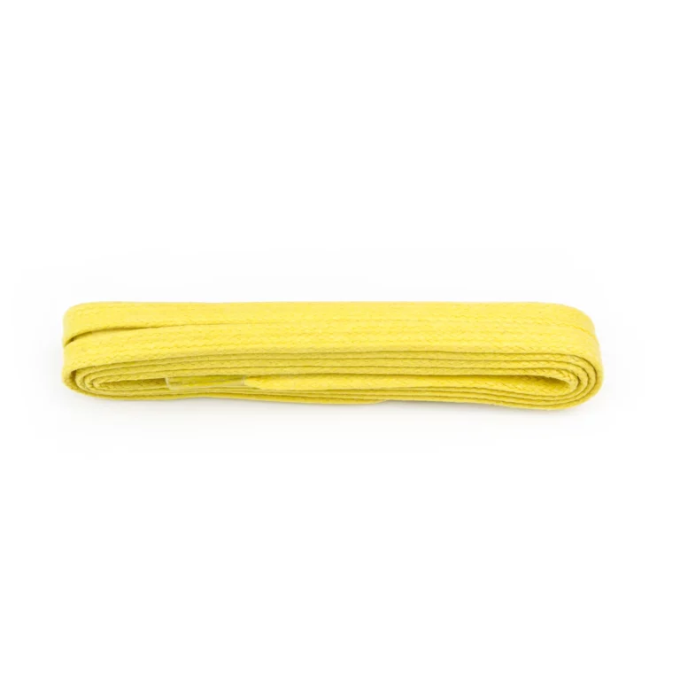 Yellow Flat Waxed Laces | 5mm Fine Laces | Shoe String Laces