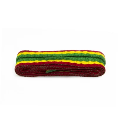 Stripey Flat 114cm Red/Yellow/Green Laces