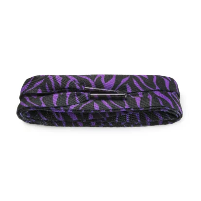 Fashion Purple/Black Zebra Wide Laces